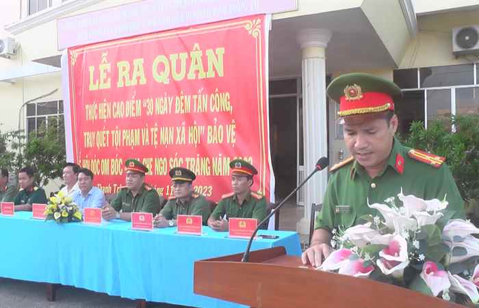 Thạnh Trị: Công an huyện ra quân cao điểm tấn công tội phạm